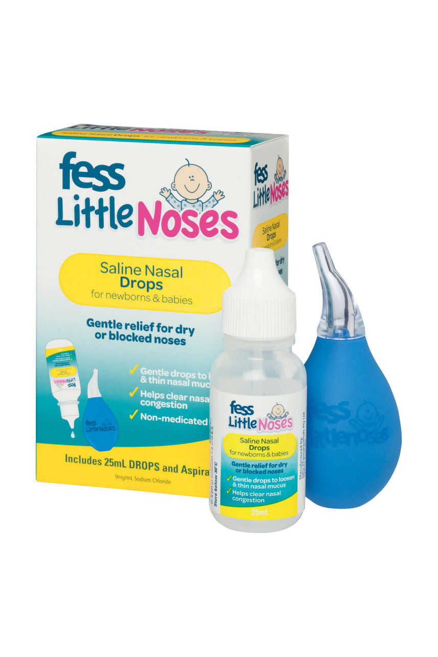 FESS Little Noses Saline Drops & Aspirator 25ml - Life Pharmacy St Lukes