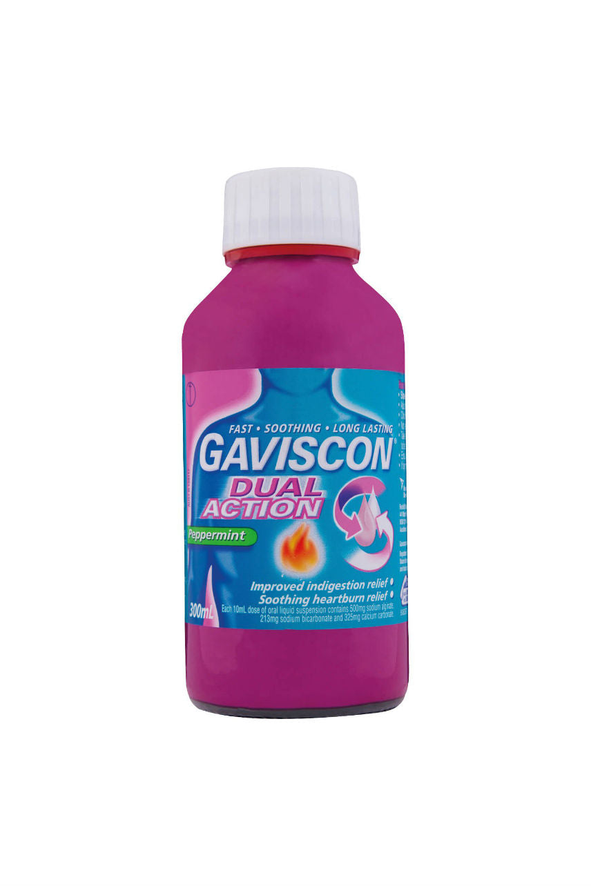 GAVISCON Dual Action Peppermint Liquid 300ml - Life Pharmacy St Lukes