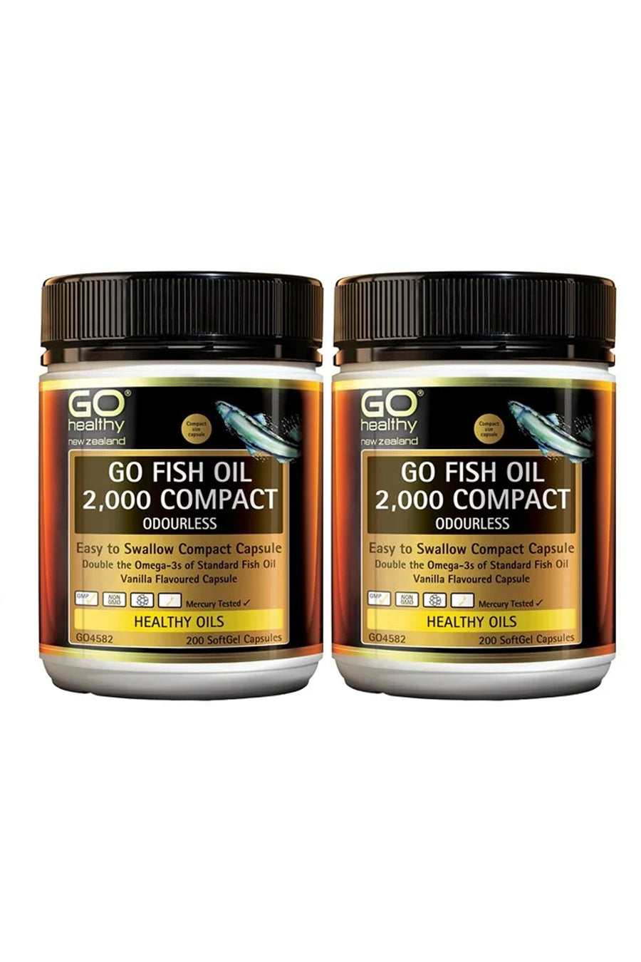GO HEALTHY Fish Oil 2000mg Compact 2x 200 Capsules - Life Pharmacy St Lukes