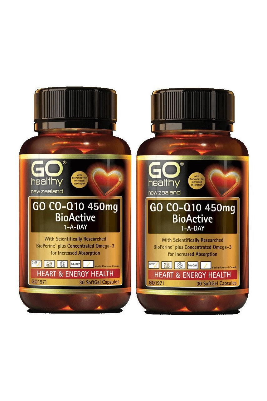 GO HEALTHY CoQ10 450mg Bioactive 1ADay 2x30 Twin Pack - Life Pharmacy St Lukes