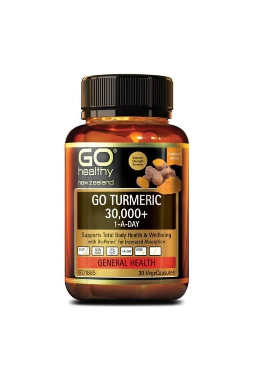 GO HEALTHY Turmeric 30000+ 1-A-Day 30Vcap - Life Pharmacy St Lukes