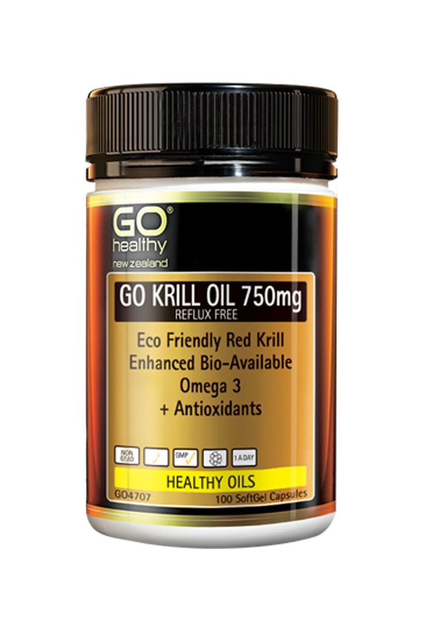GO Healthy Krill Oil 750mg Reflux Free 100caps - Life Pharmacy St Lukes