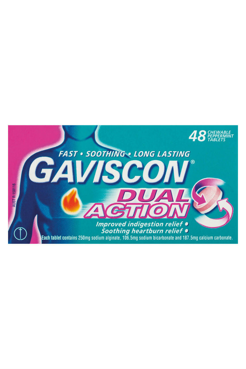 GAVISCON Dual Action 48tabs - Life Pharmacy St Lukes