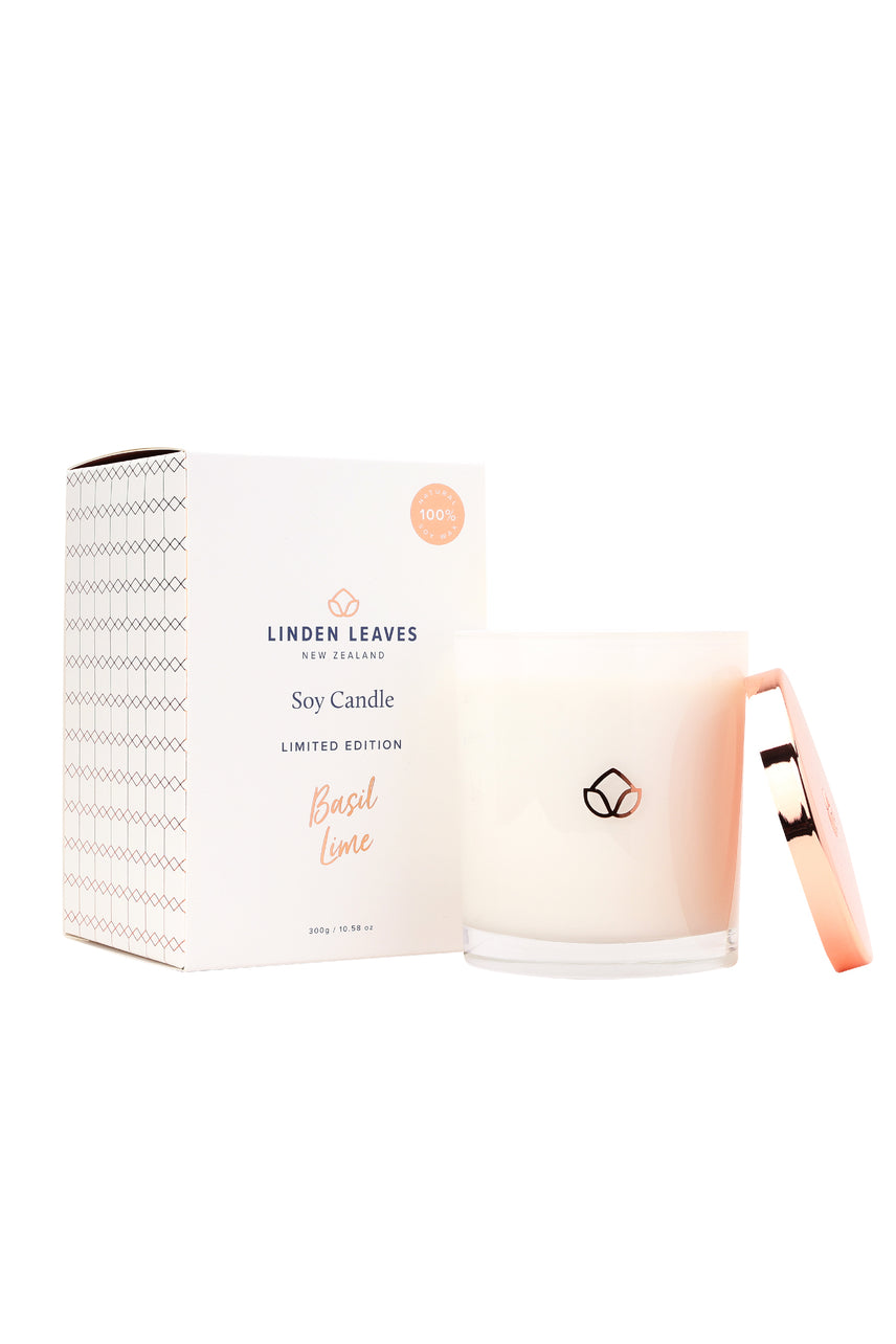 LINDEN LEAVES Soy Candle Basil & Lime 300g - Life Pharmacy St Lukes