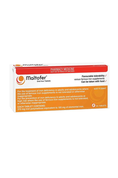 MALTOFER Iron 370mg 30Tab - Life Pharmacy St Lukes