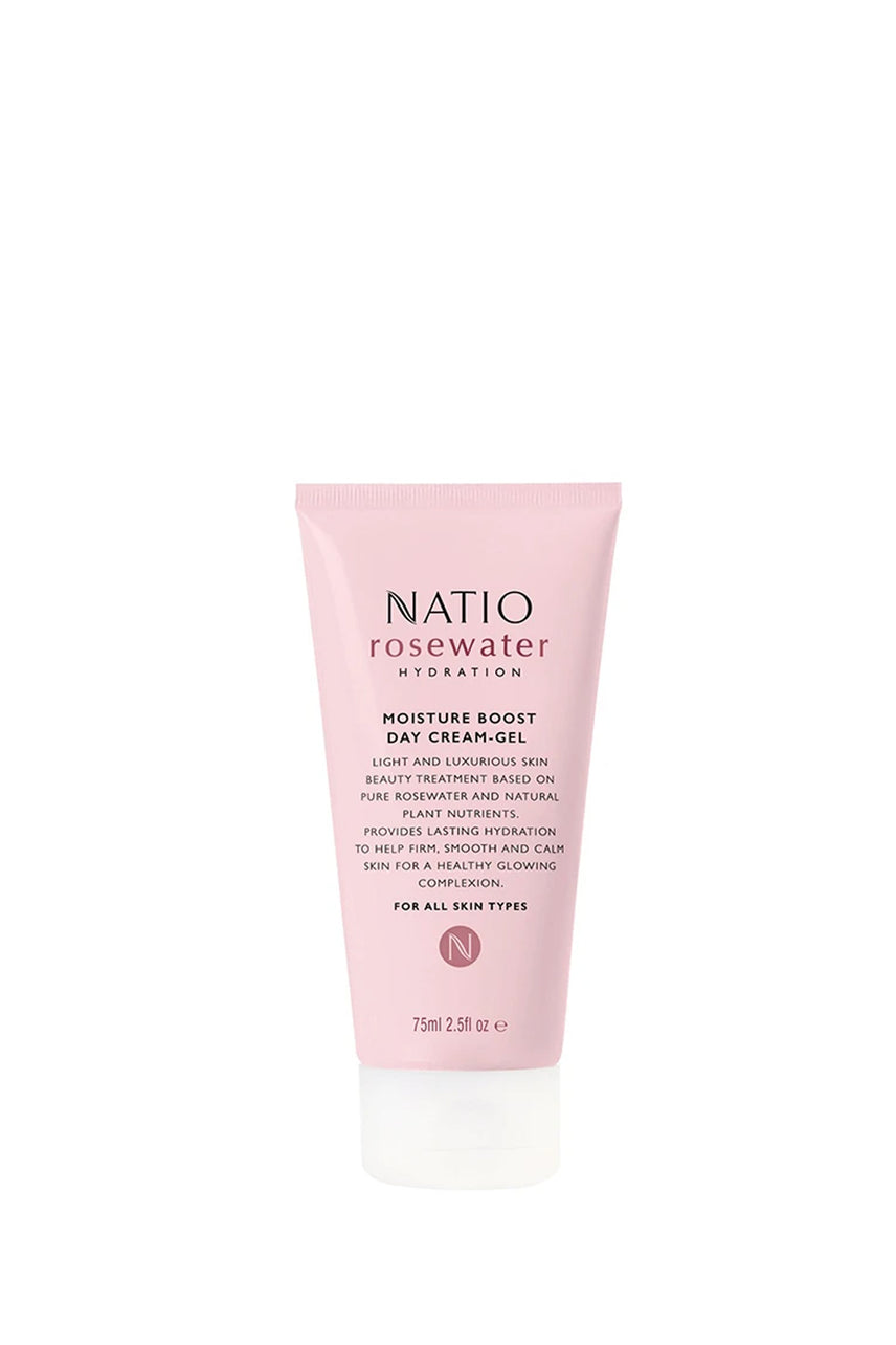 NATIO Rosewater Hydration Moisture Boost Day Cream-Gel 75ml - Life Pharmacy St Lukes