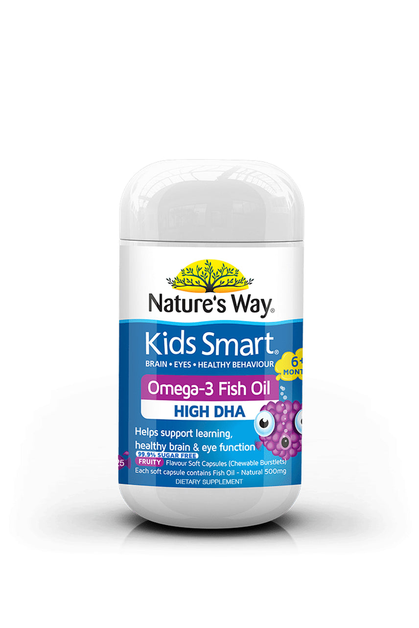 NATURE'S WAY Kids Smart Omega-3 Fish Oil High DHA Burstlets 125's - Life Pharmacy St Lukes