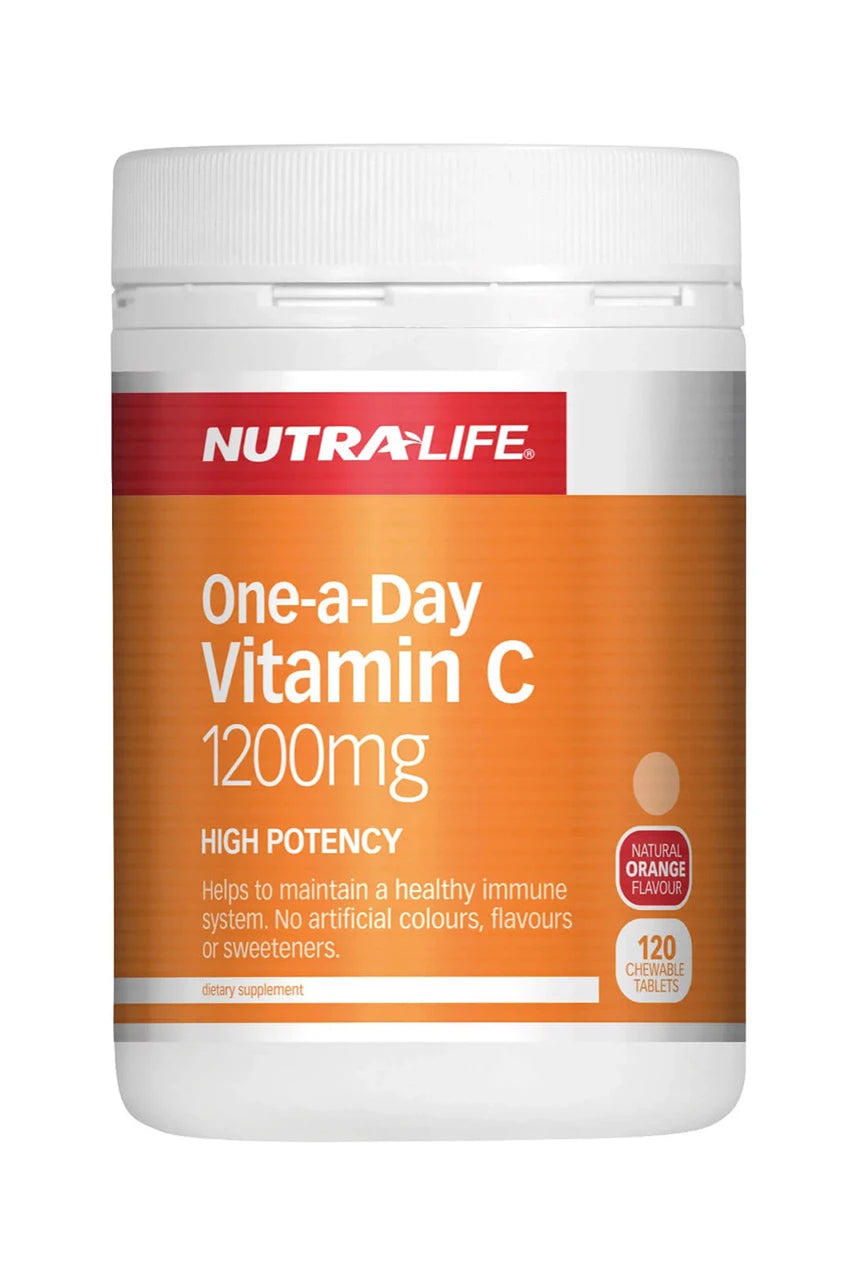 NUTRALIFE Vitamin C 1200mg High Potency 1-a-DAY Chews 120tabs - Life Pharmacy St Lukes