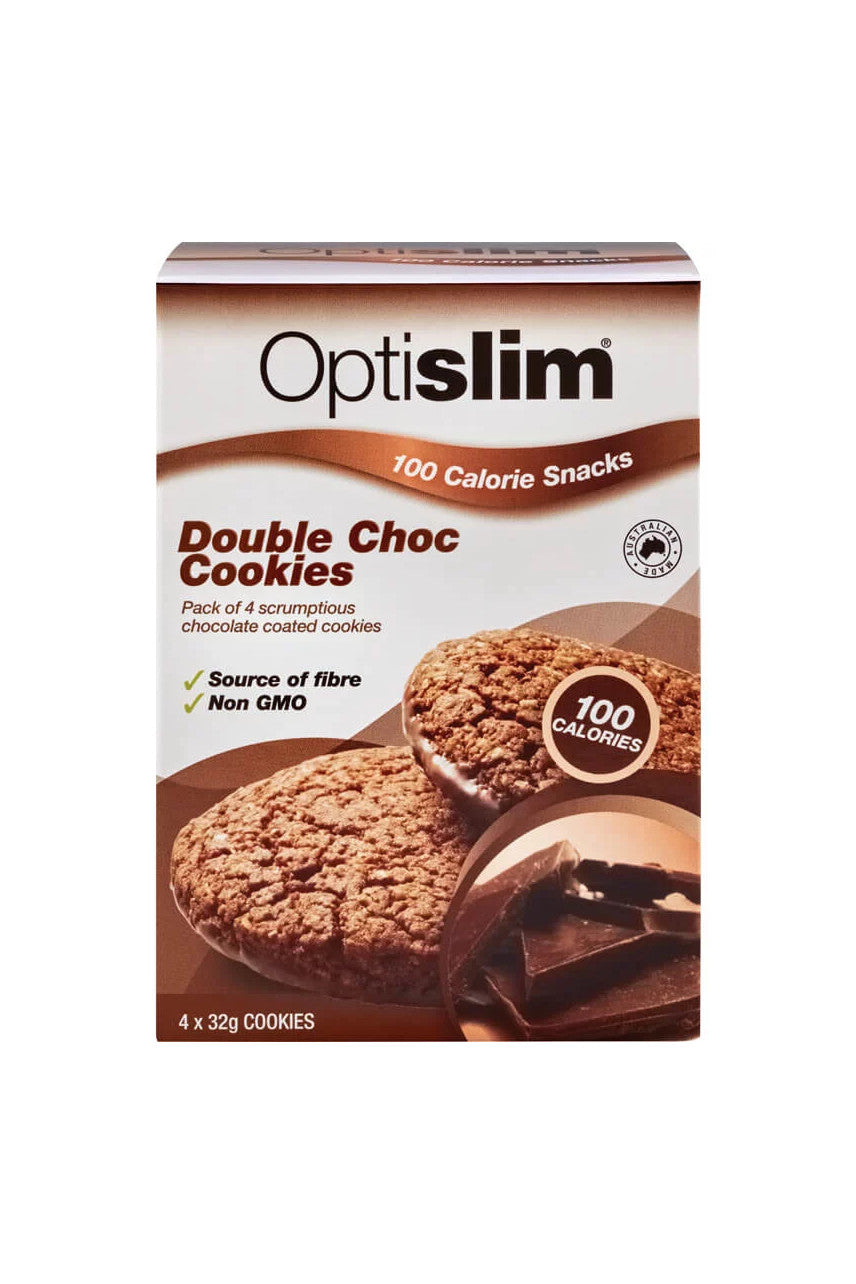 Optislim 100 Calorie Snack Cookie Double Chocolate 32g x 4 - Life Pharmacy St Lukes