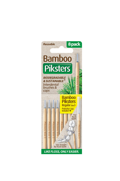 PIKSTERS Bamboo Yellow Size 3 -  8 Pack - Life Pharmacy St Lukes