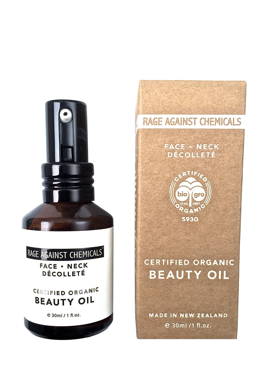 RAGE AGAINST CHEMICALS Beauty Oil - Face, Neck & Décolleté - Certified Organic 30ml - Life Pharmacy St Lukes