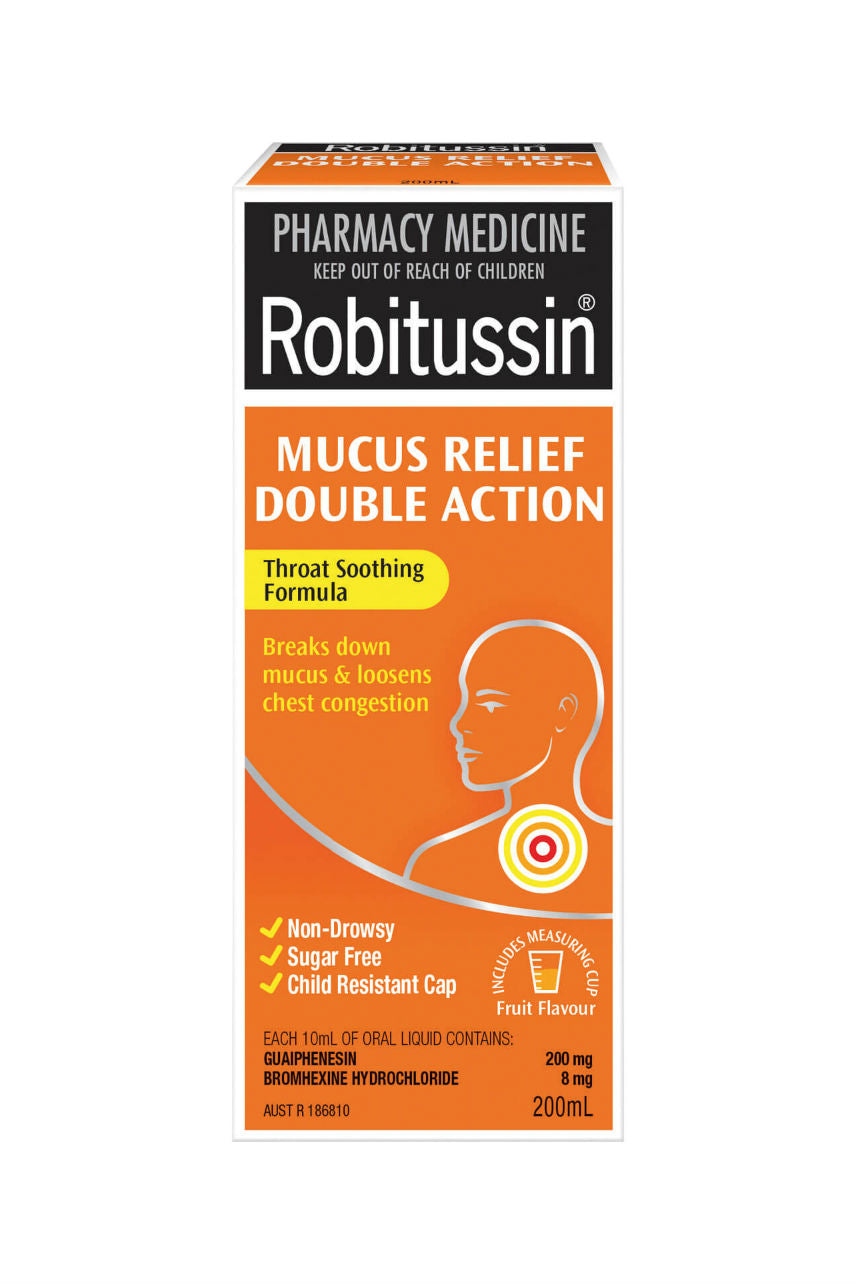 ROBITUSSIN Mucus Relief Double Action 200ml - Life Pharmacy St Lukes