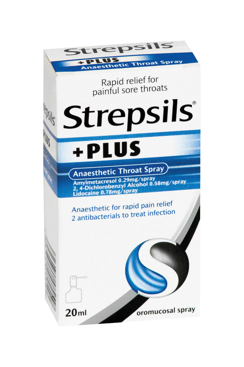 STREPSILS Plus Throat Spray 20ml - Life Pharmacy St Lukes