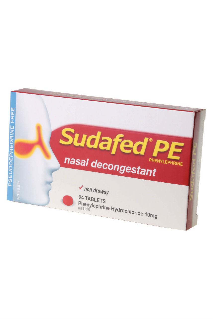 SUDAFED PE Nasal Decongestant 10mg 24 Tabs - Life Pharmacy St Lukes