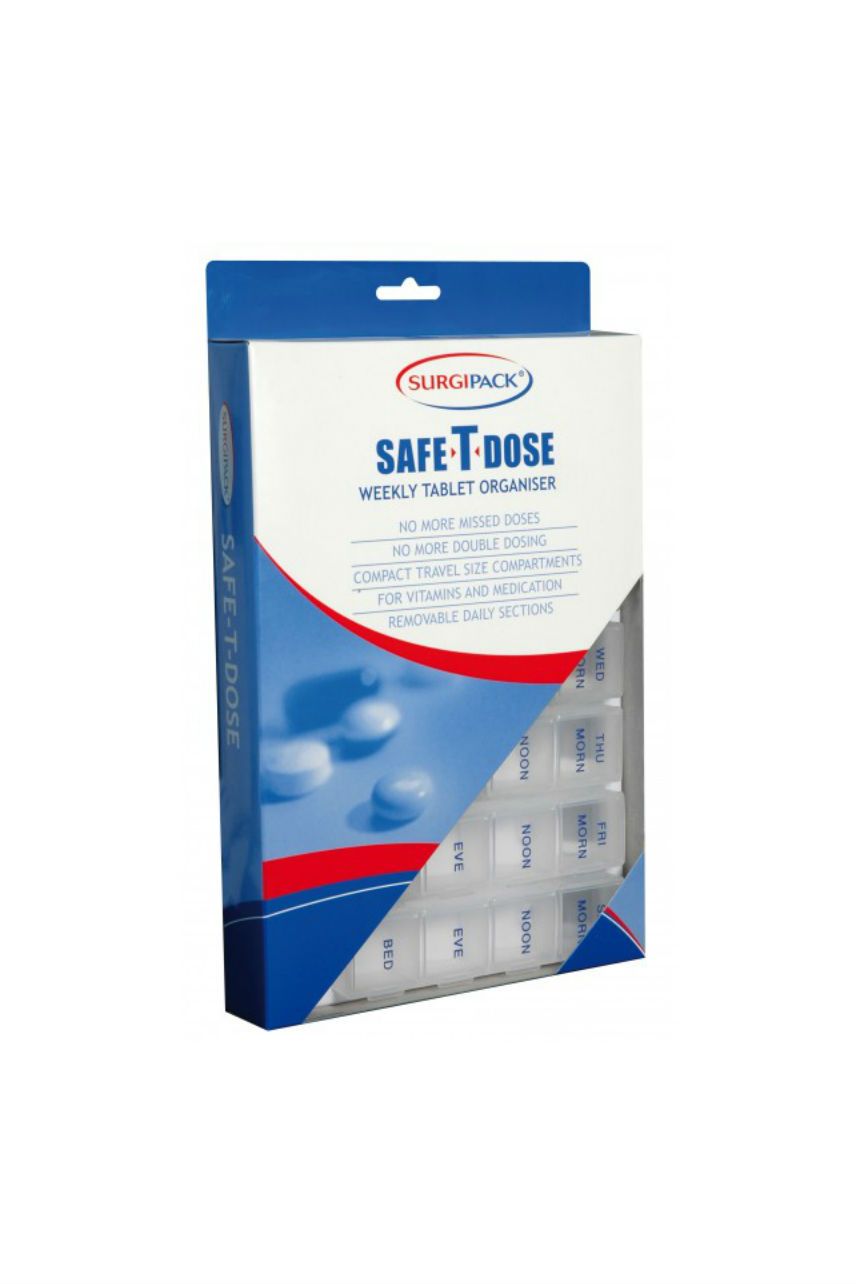 SurgiPack Safe-T-Dose Weekly Tab Organiser Compact - Life Pharmacy St Lukes