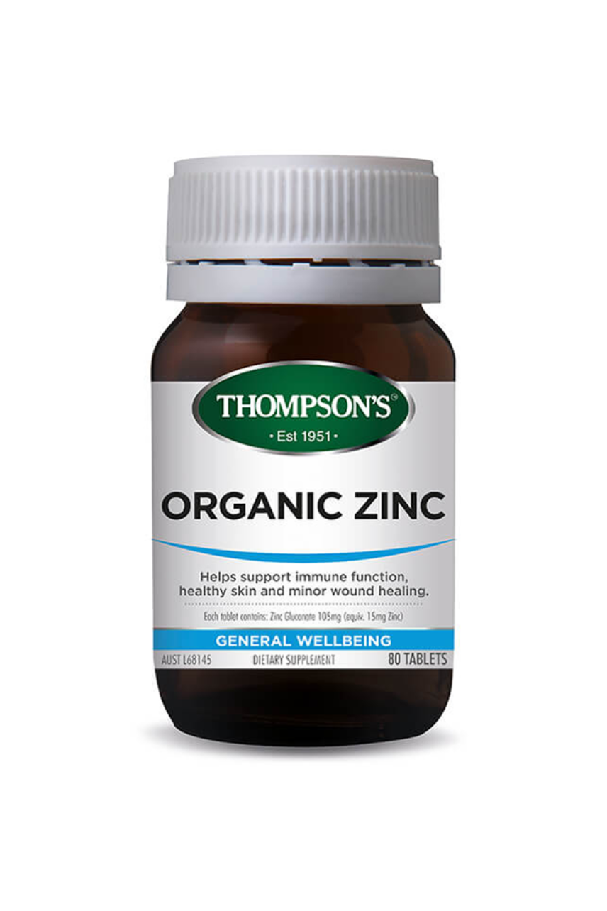 THOMPSONS Organic Zinc 80tabs - Life Pharmacy St Lukes