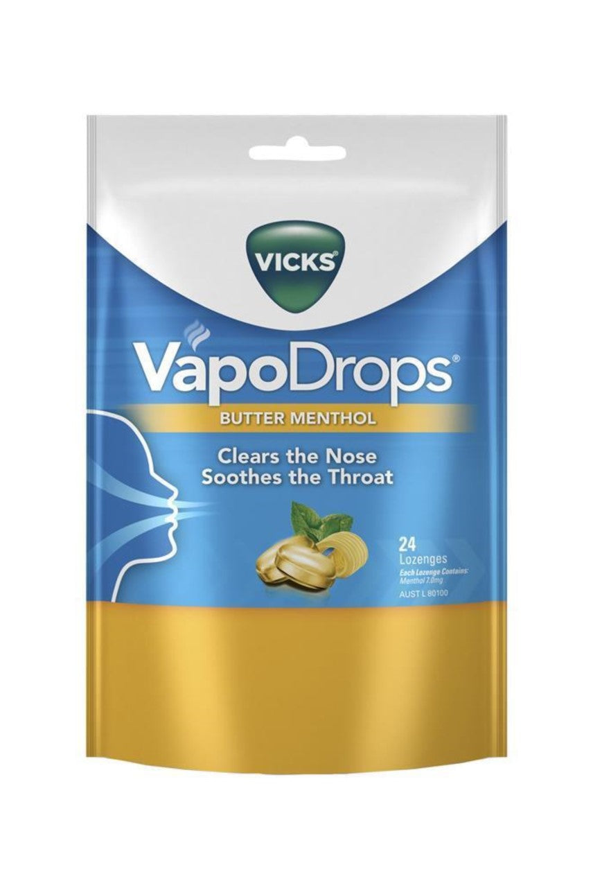 VICKS Vapodrops Butter Menthol 24 - Life Pharmacy St Lukes
