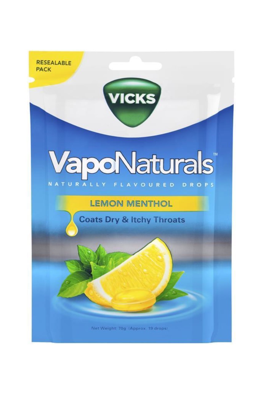 VICKS Vaponaturals Lemon Menthol Throat Lozenges 19 - Life Pharmacy St Lukes