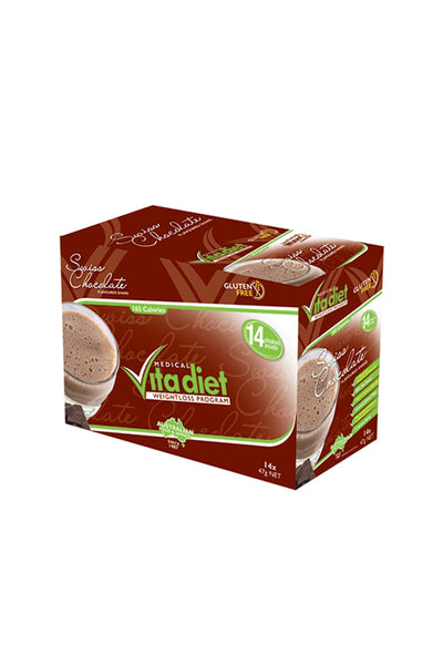 VITA DIET Swiss Chocolate Shakes 14 Sachets - Life Pharmacy St Lukes