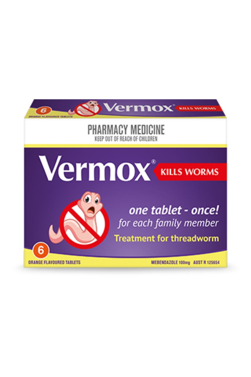 VERMOX Tabs 100mg 6 - Life Pharmacy St Lukes