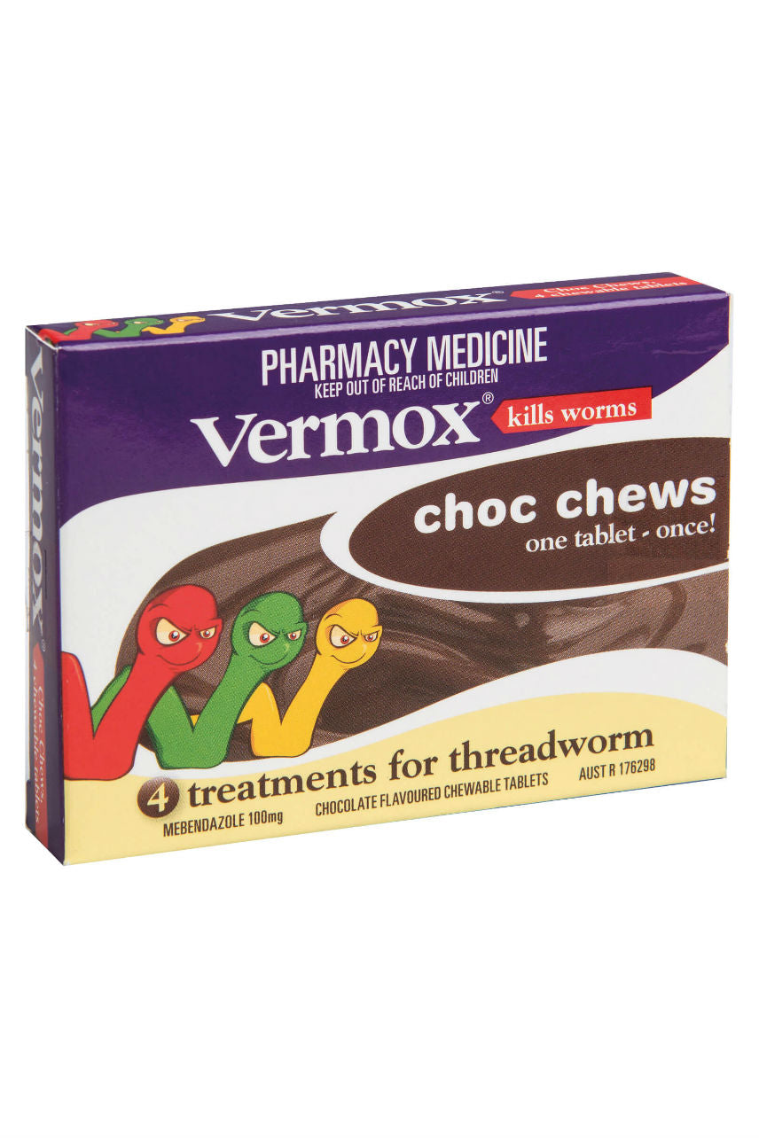VERMOX Choc Chews Tabs 4s - Life Pharmacy St Lukes