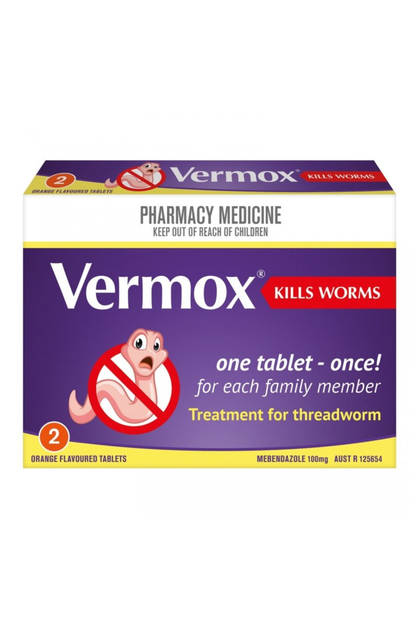 VERMOX Tabs 100mg 2 - Life Pharmacy St Lukes