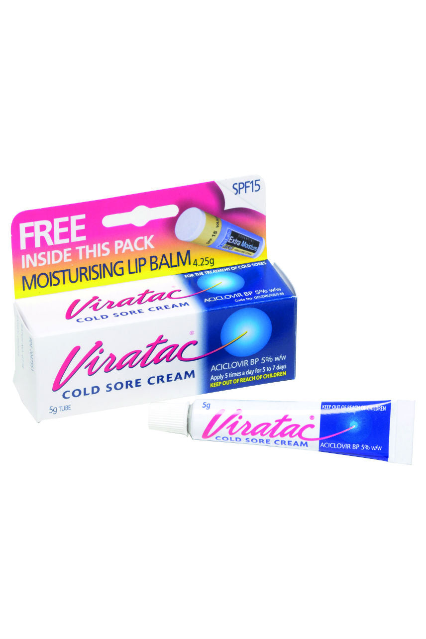 VIRATAC Cold Sore Cream 5% 5g + Lip Balm - Life Pharmacy St Lukes
