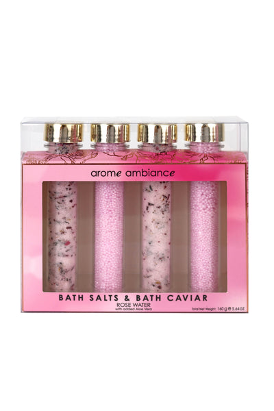 AROME AMBIANCE Bath Salts & Bath Caviar Rose Water 160g - Life Pharmacy St Lukes