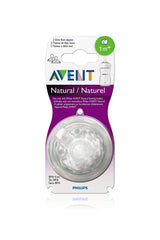 AVENT Natural Teat Slow Flow 1 Month 2 Pack - Life Pharmacy St Lukes