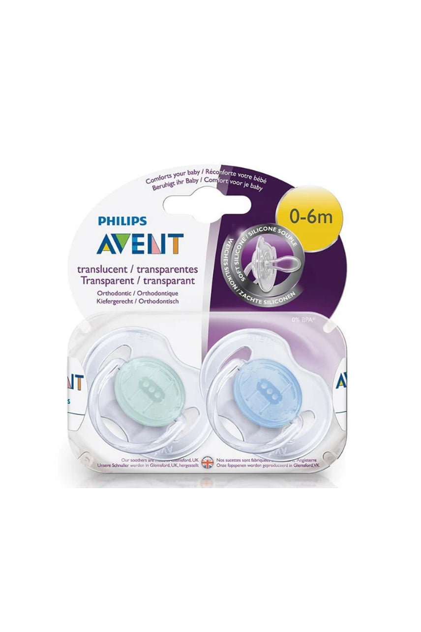 AVENT 6m+ Translucent Soother (2 Pack) - Life Pharmacy St Lukes