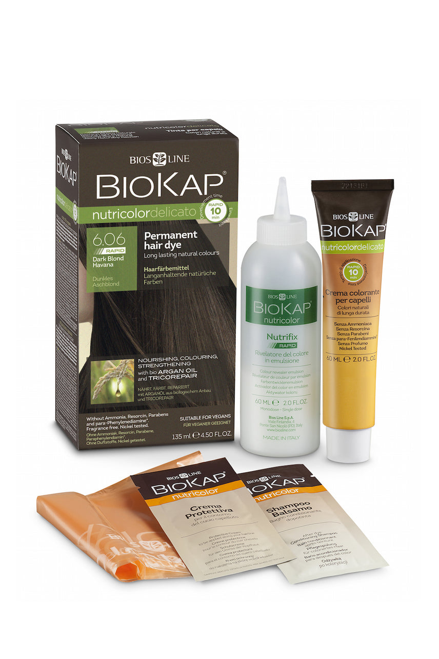 BioKap Nutricolor Delicato RAPID Hair Dye 6.06 Dark Blond Havana - Life Pharmacy St Lukes