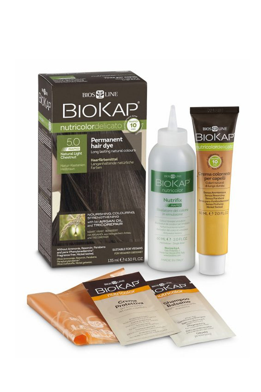 BioKap Nutricolor Delicato RAPID Hair Dye 5.0 Light Chestnut - Life Pharmacy St Lukes