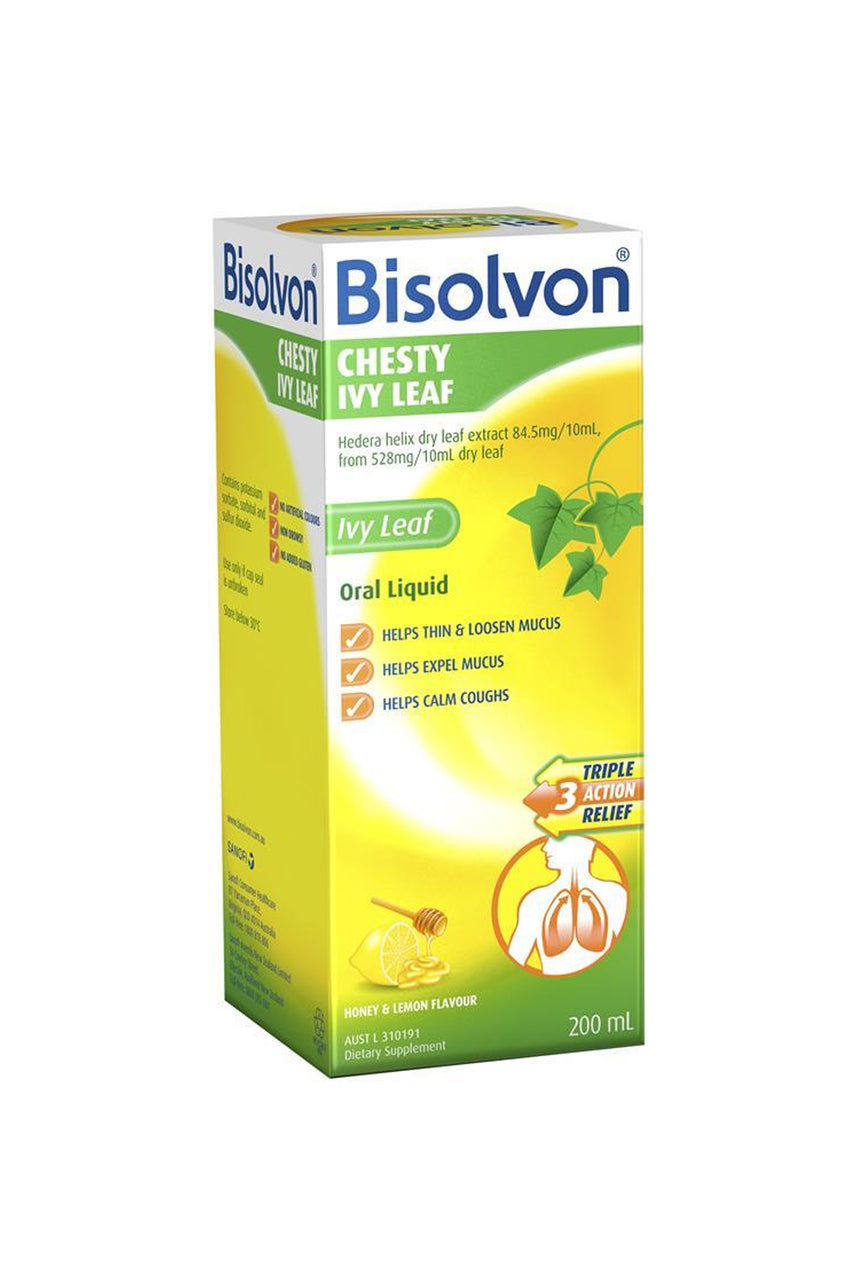 BISOLVON Chesty  Chesty Ivy Leaf Lemon & Honey 200ml - Life Pharmacy St Lukes
