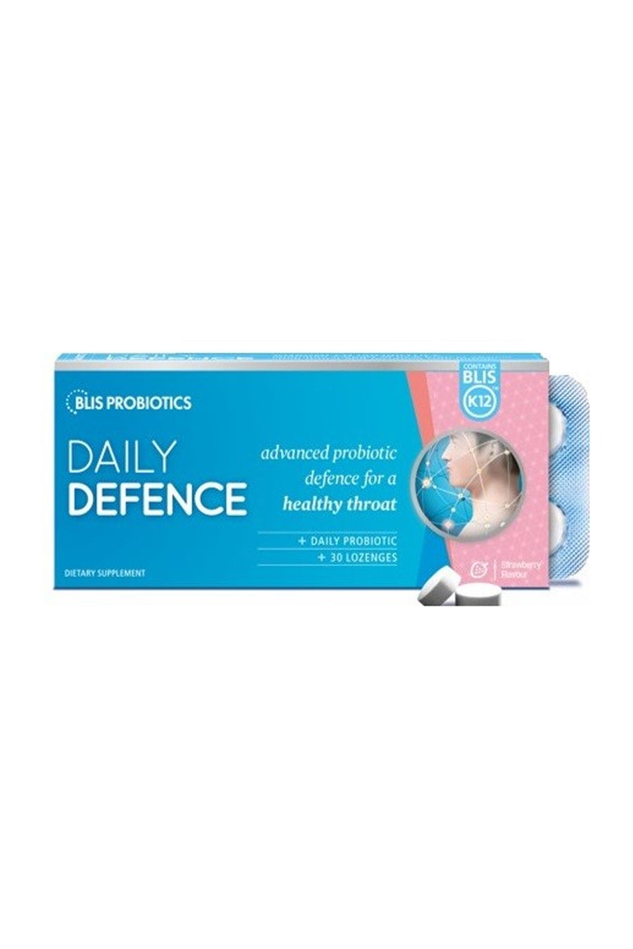 BLIS DailyDefence with BLIS K12™ Strawberry Flavour 30 Lozenges - Life Pharmacy St Lukes