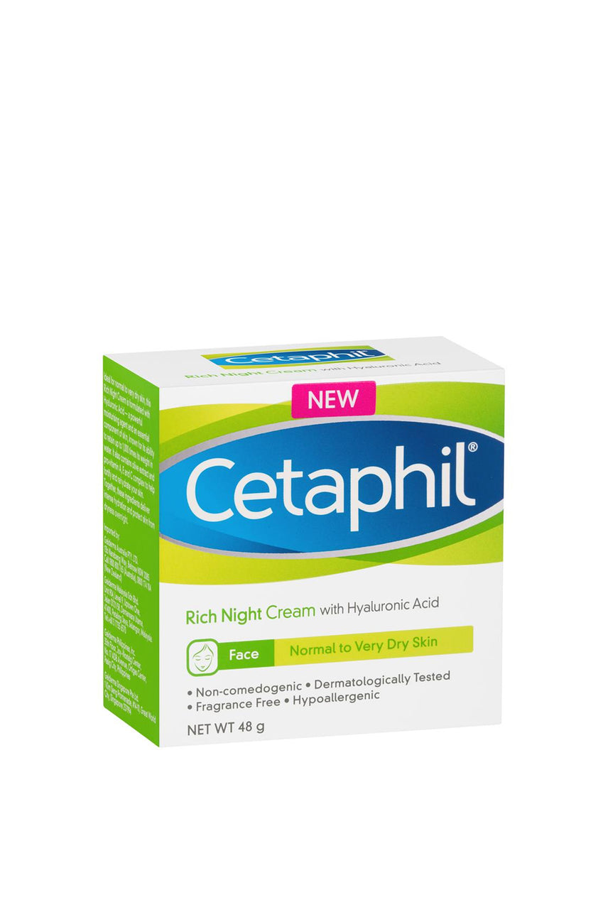 CETAPHIL Rich Hydrating Night Cream with Hyaluronic Acid 48g - Life Pharmacy St Lukes