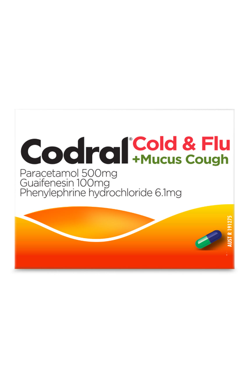 CODRAL Cold & Flu + Mucus Cough 48 Caps - Life Pharmacy St Lukes