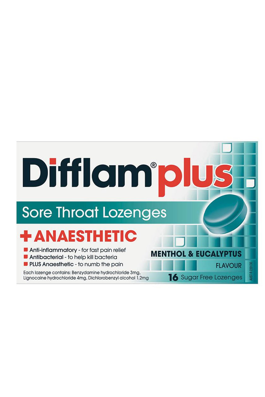DIFFLAM Lozenge Plus Anaesthetic Eucalyptus & Menthol 16 - Life Pharmacy St Lukes