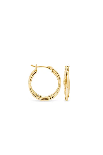 EarSense F6-1968 Gold Double Twist Click Hoops - Life Pharmacy St Lukes