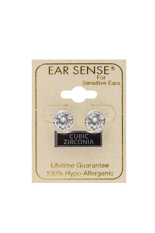EarSense CH194 Silver Cased Cubic Zirconia Stud Earrings - Life Pharmacy St Lukes