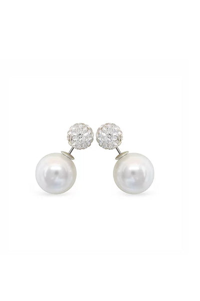 EarSense CH232 Pearl & Crystal Ball Double Studs - Life Pharmacy St Lukes