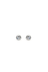 EarSense CH242 Round Crystal with Silver Surround Stud Earrings - Life Pharmacy St Lukes