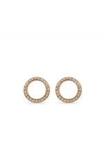 EarSense CH251 Rose Gold Crystal Circle Stud Earrings - Life Pharmacy St Lukes