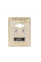EarSense CZ-15S 5mm Silver Cubic Zirconia Stud Earrings - Life Pharmacy St Lukes