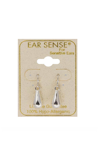 EarSense F3-308 Silver Teardrop on French Hook Earrings - Life Pharmacy St Lukes