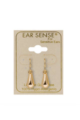 EarSense F3-309 Gold Teardrop on French Hook Earrings - Life Pharmacy St Lukes