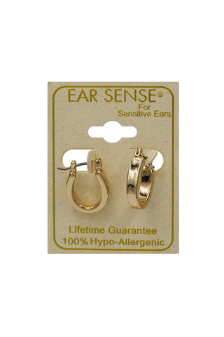 EarSense F354 15mm Gold Chunky Oval Click Hoops - Life Pharmacy St Lukes