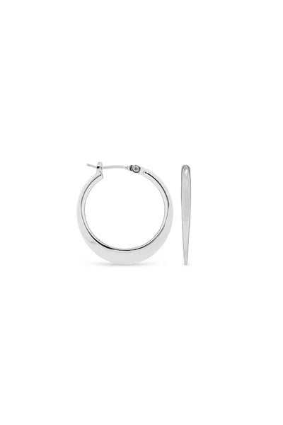 EarSense F355 20mm Silver Flat Edged Click Hoops - Life Pharmacy St Lukes