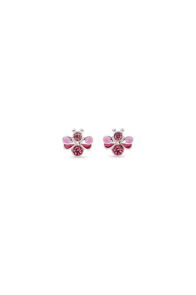 EarSense F4-1891 Enamel/Crystal Bee Stud Earrings - Rose - Life Pharmacy St Lukes