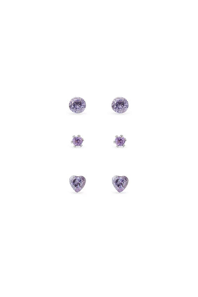 EarSense F4-1057 Lavender Crystal Trio with Heart - Life Pharmacy St Lukes