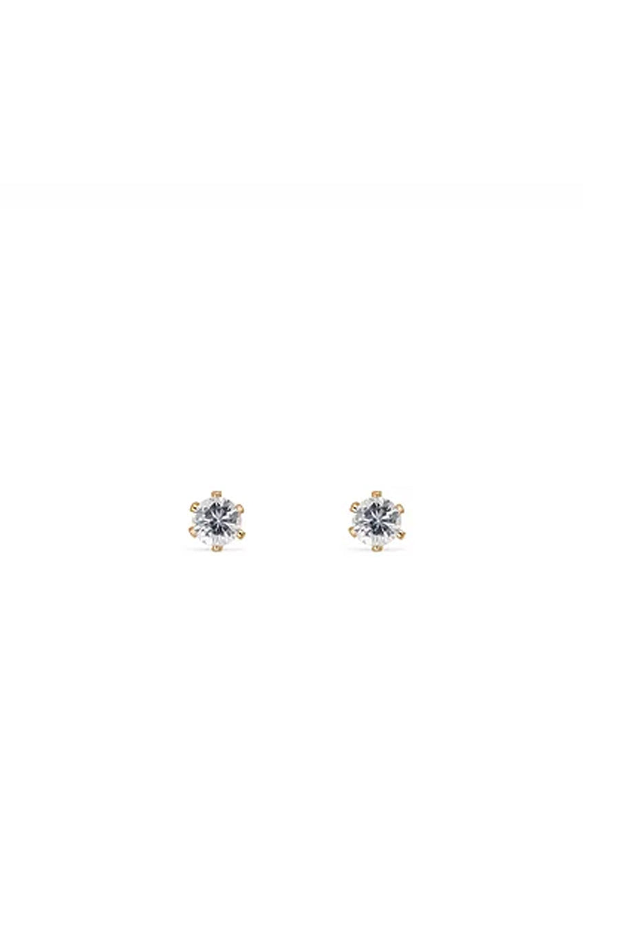 EarSense CZ-14 4mm Gold Cubic Zirconia Stud Earrings - Life Pharmacy St Lukes